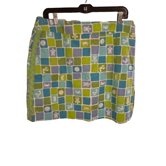 LILLY PULITZER WOMEN’S SKORT SIZE 14 Green, Blue & Purple Beach Theme - Picture 1 of 12